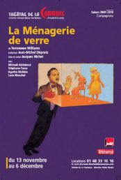 La Ménagerie de verre de Tennessee Williams, mise en scène Jacques Nichet